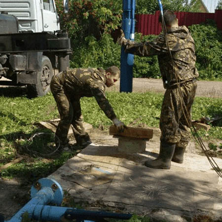 замена насоса ЭЦВ в скважине